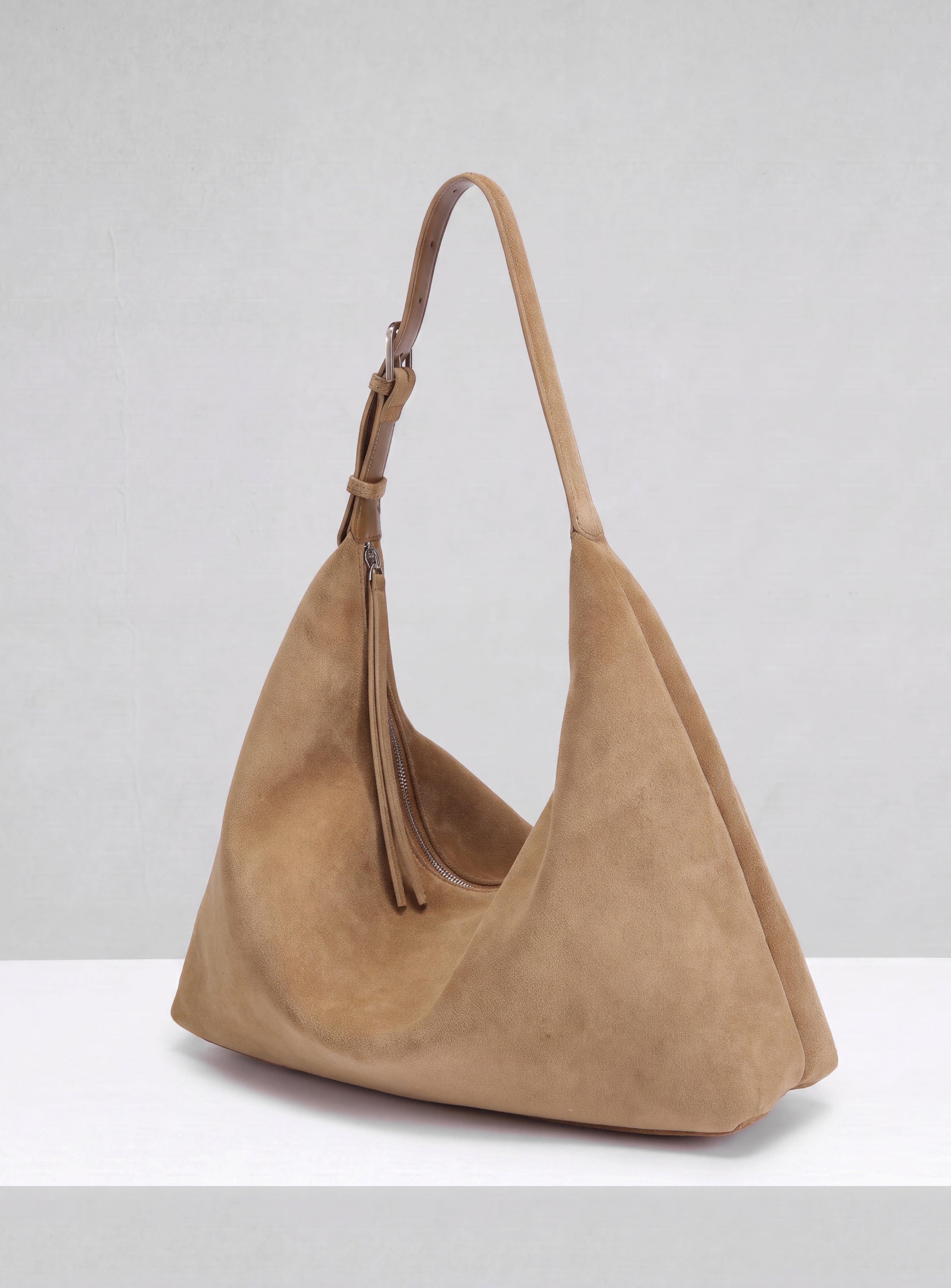 Sloan XL Shoulder Bag - Suede Taupe
