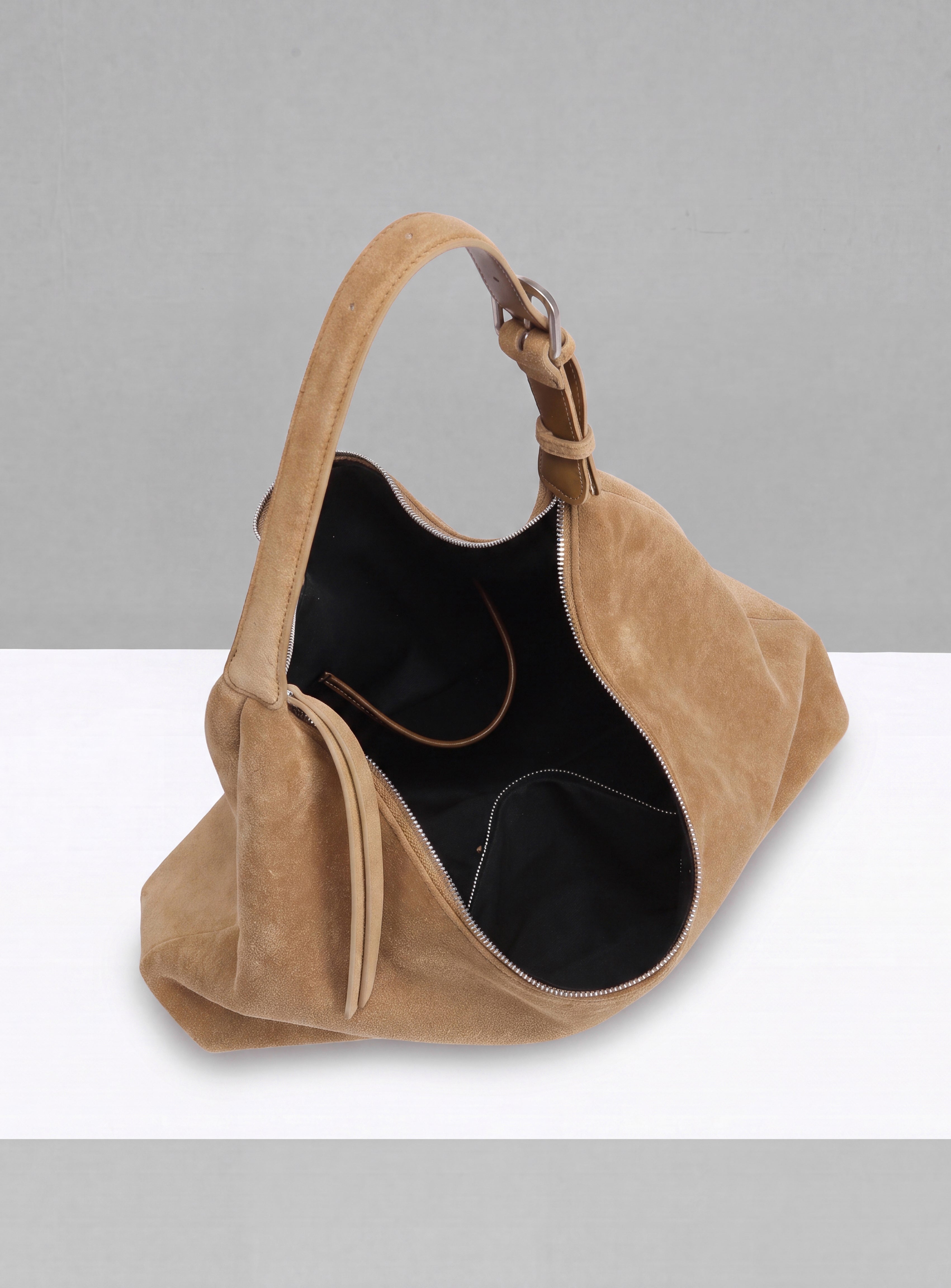 Sloan XL Shoulder Bag - Suede Taupe