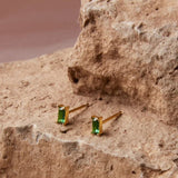 Rema Emerald Green Stud Earrings