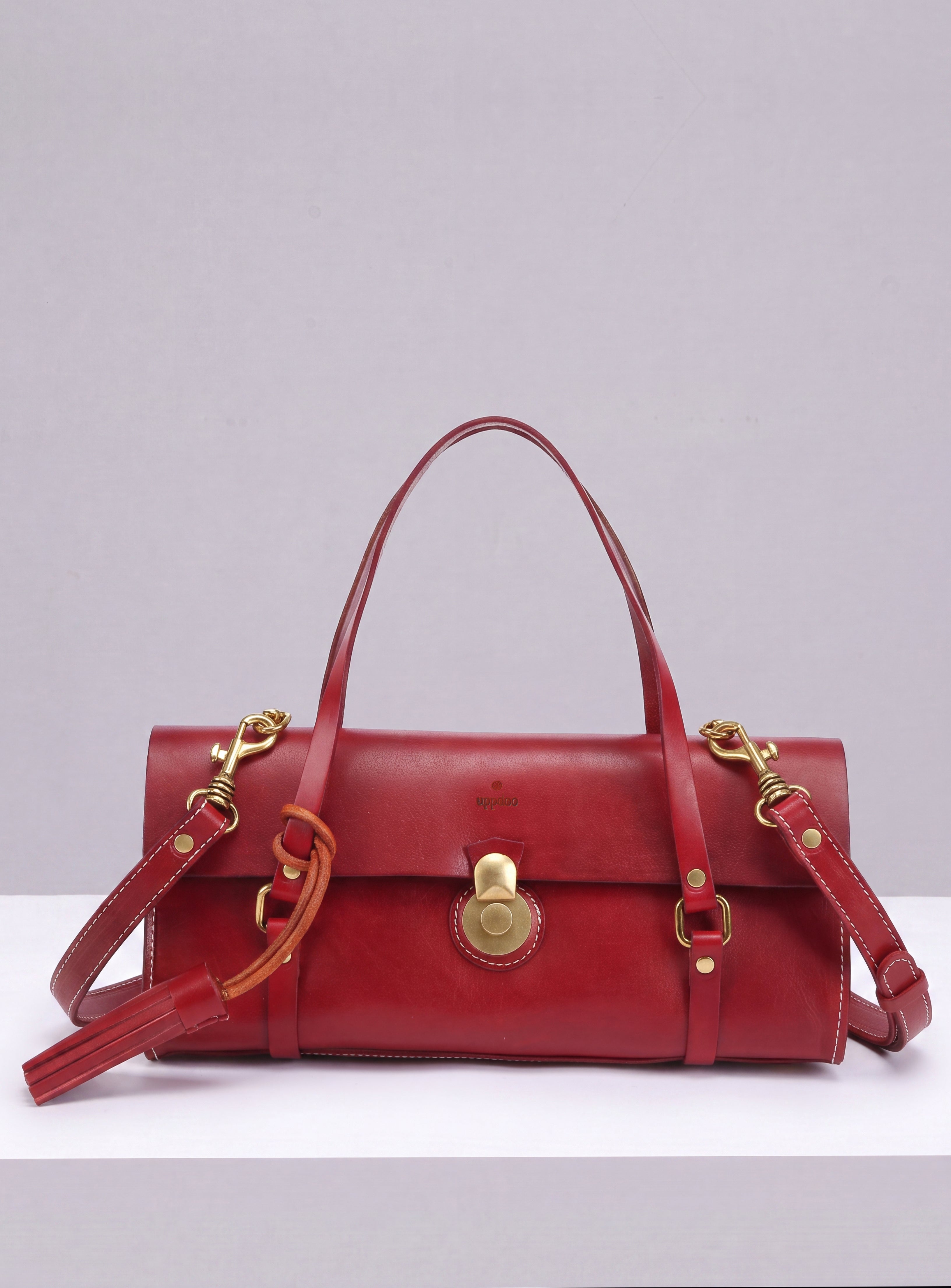 Vive 2.0 Classic Baguette Satchel- Bordeaux