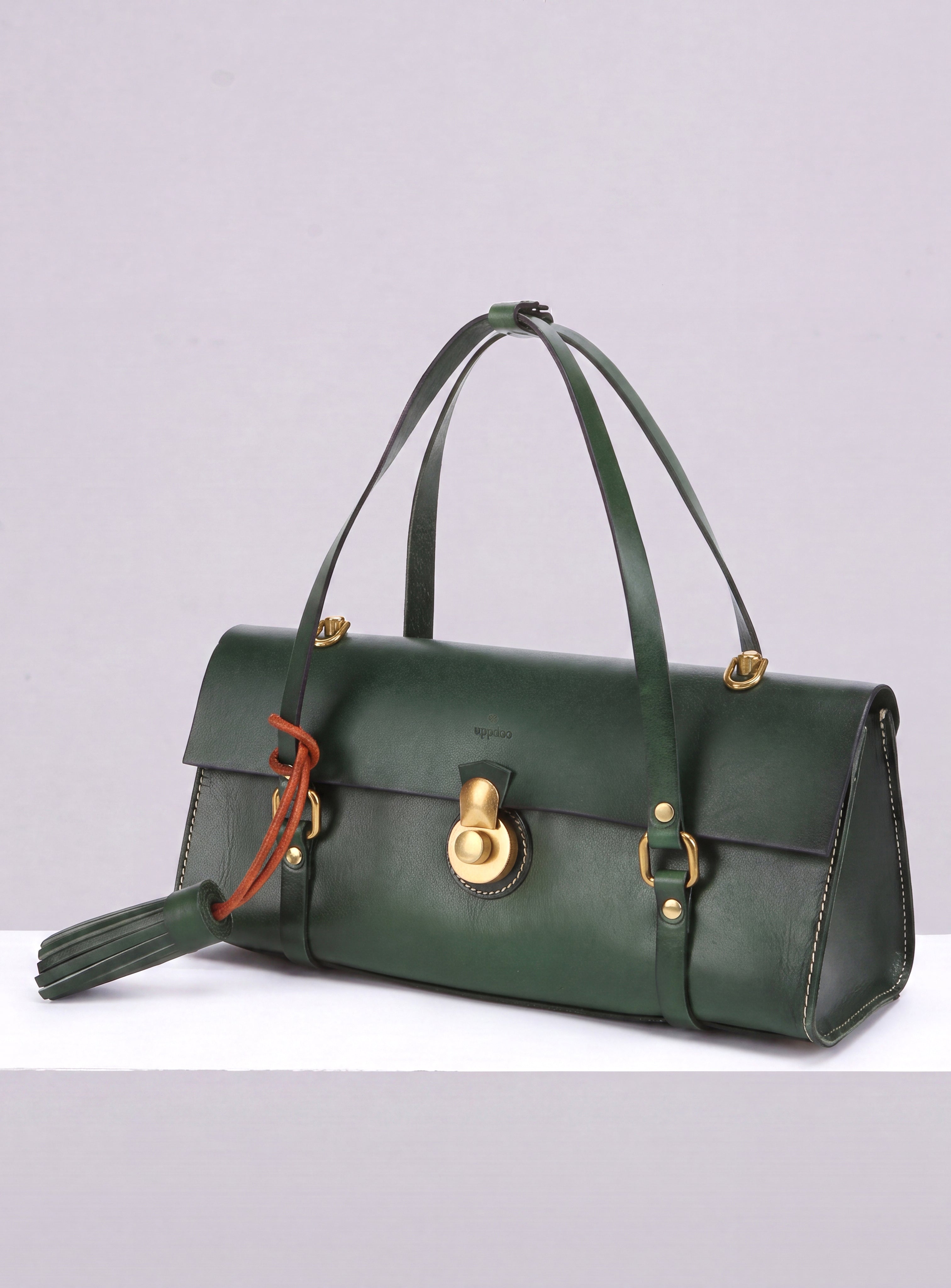 Vive 2.0 Classic Baguette Satchel- Hunter Green