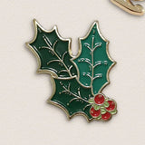 Holiday Holly Pin