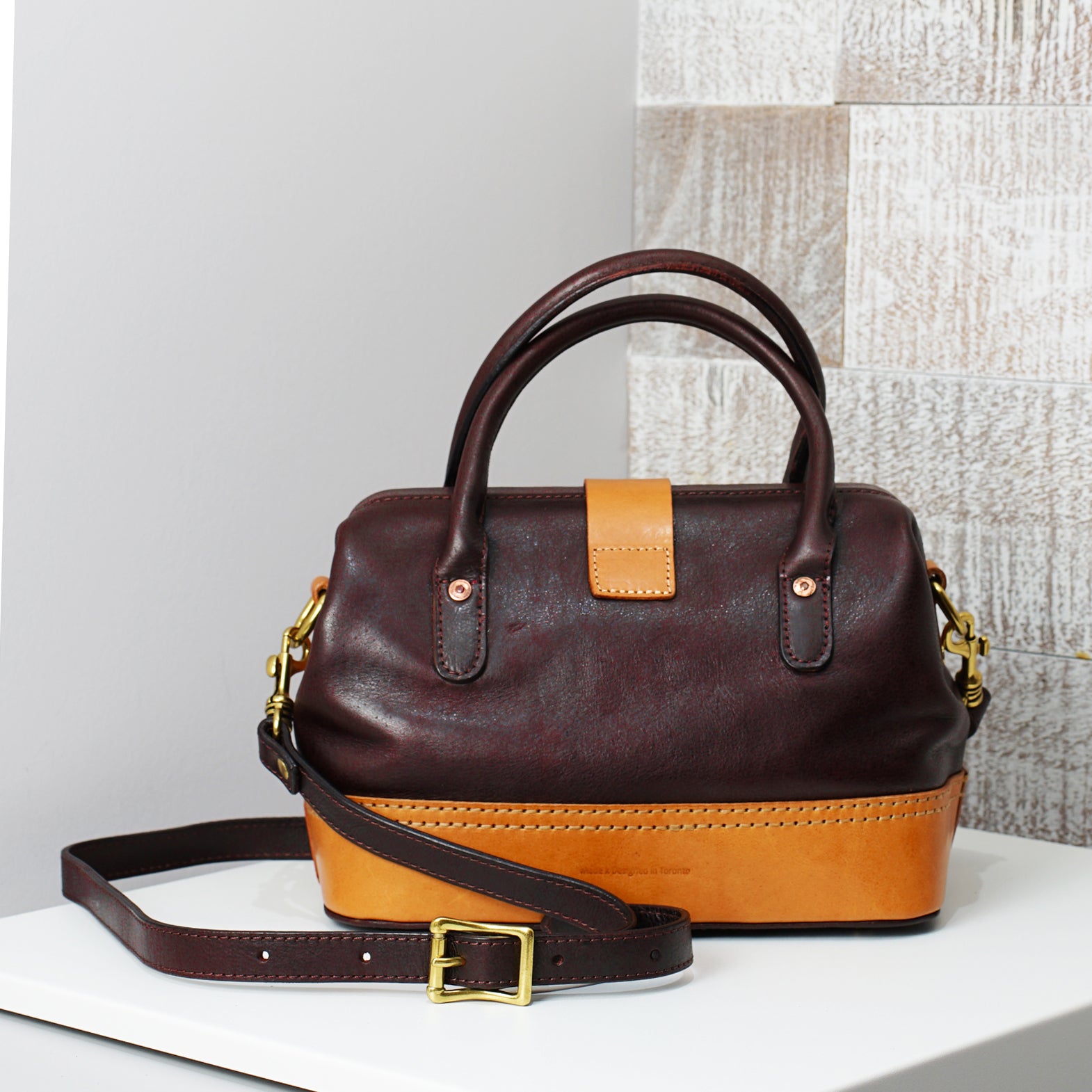 Wonder 'XL' Vintage Top-handle Satchel - Oxblood