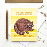 Birthday Raccoon Card