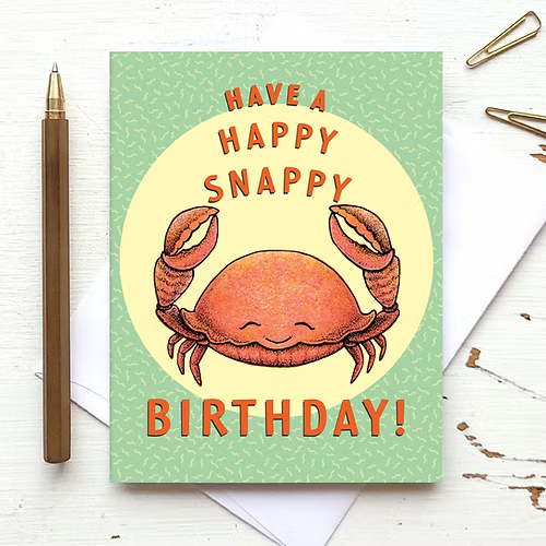 Birthday Snappy Crab Card