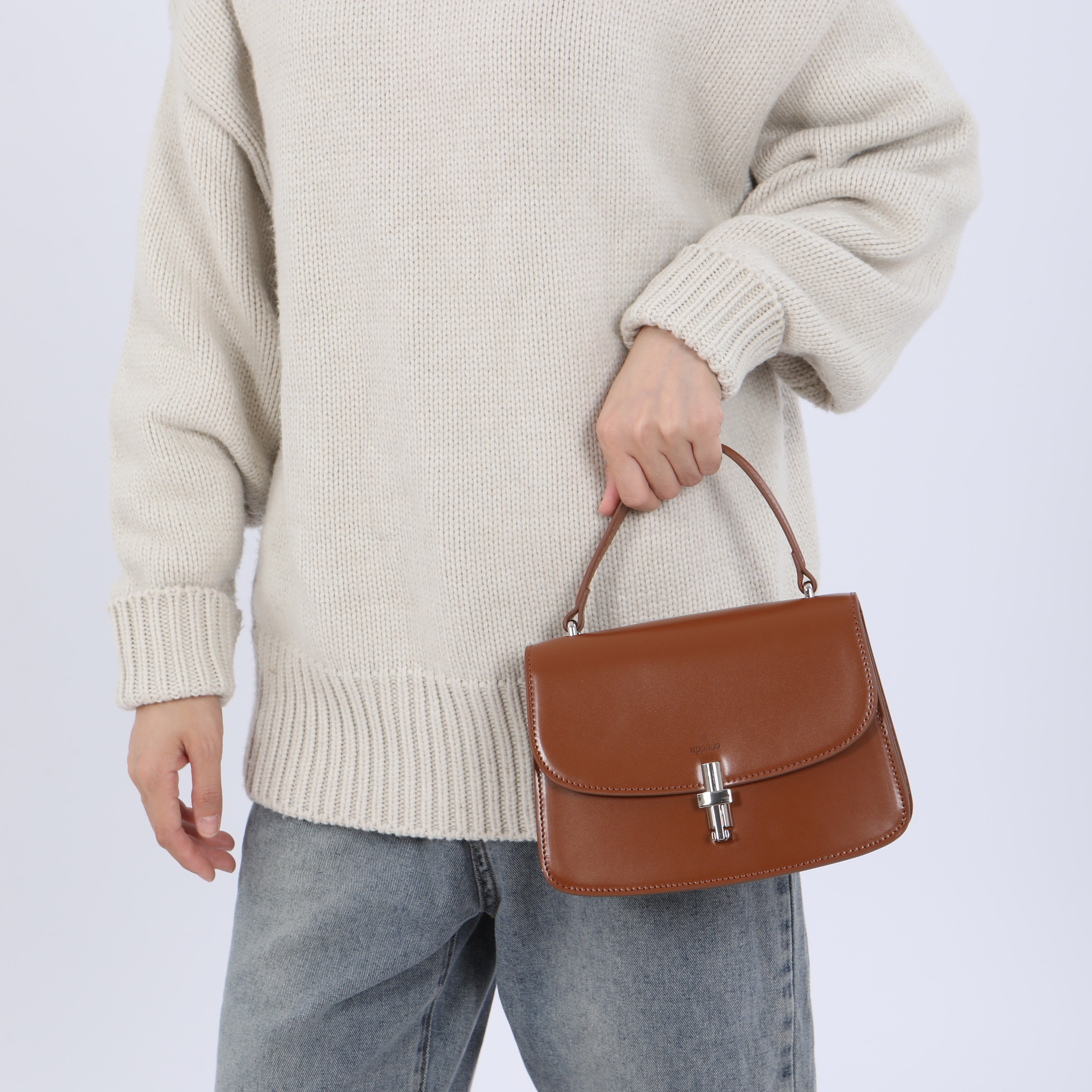 Aura Top-handle Satchel - Caramel