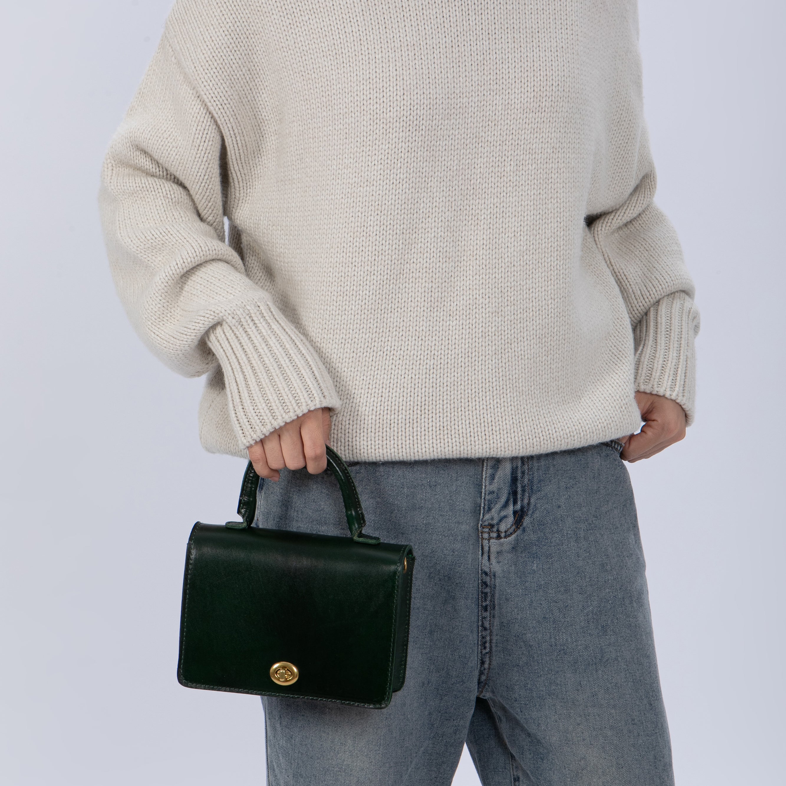 Turn-loc Mini Satchel - Espresso
