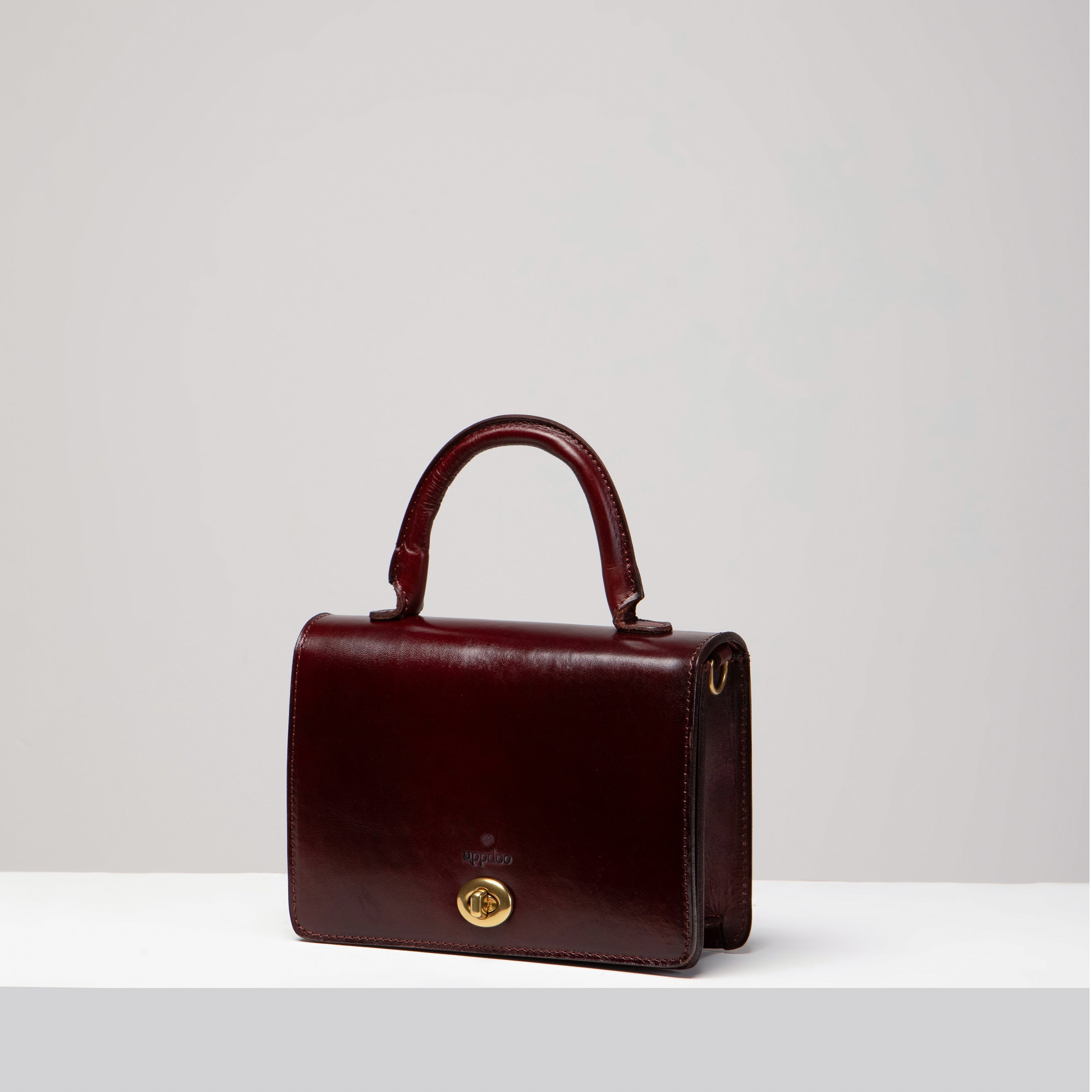 Turn-loc Mini Satchel - Chestnut