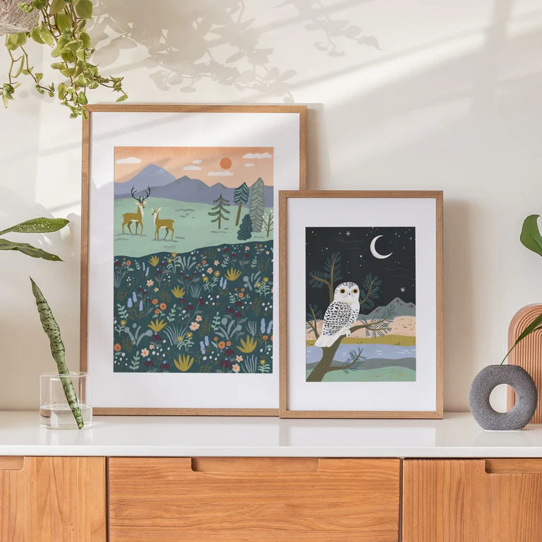 Deers 12x18" Art Print