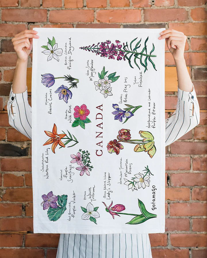 Canadian Wildflower Tea Towel