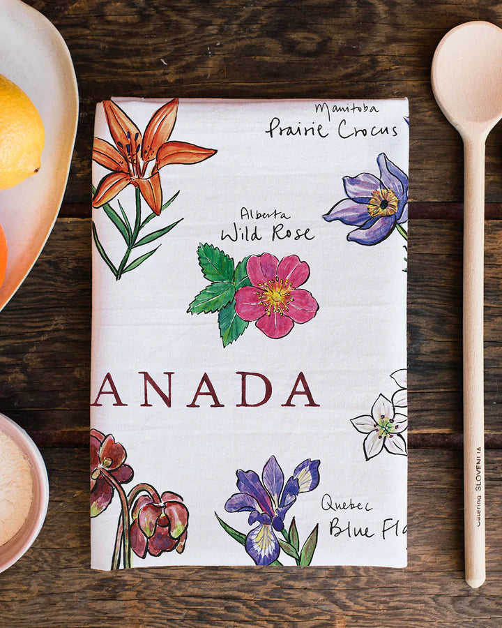 Canadian Wildflower Tea Towel