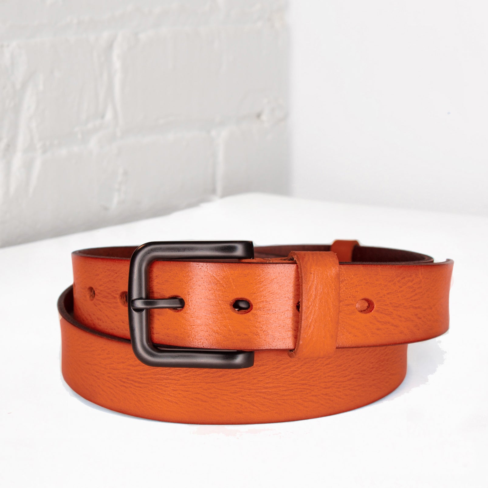 'Novara' Italian Leather Belt - Royal Tan