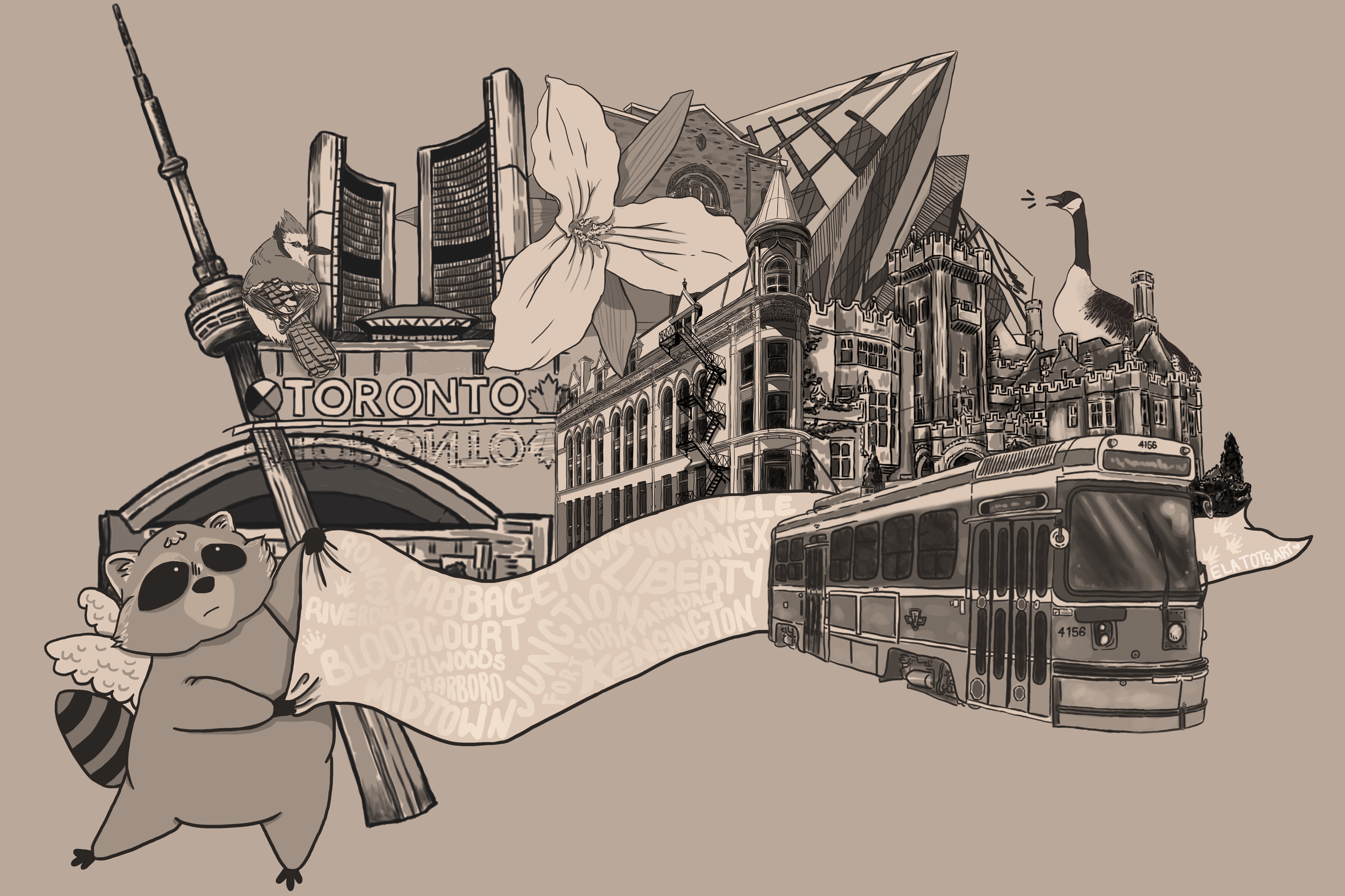 Toronto Collage Postcard