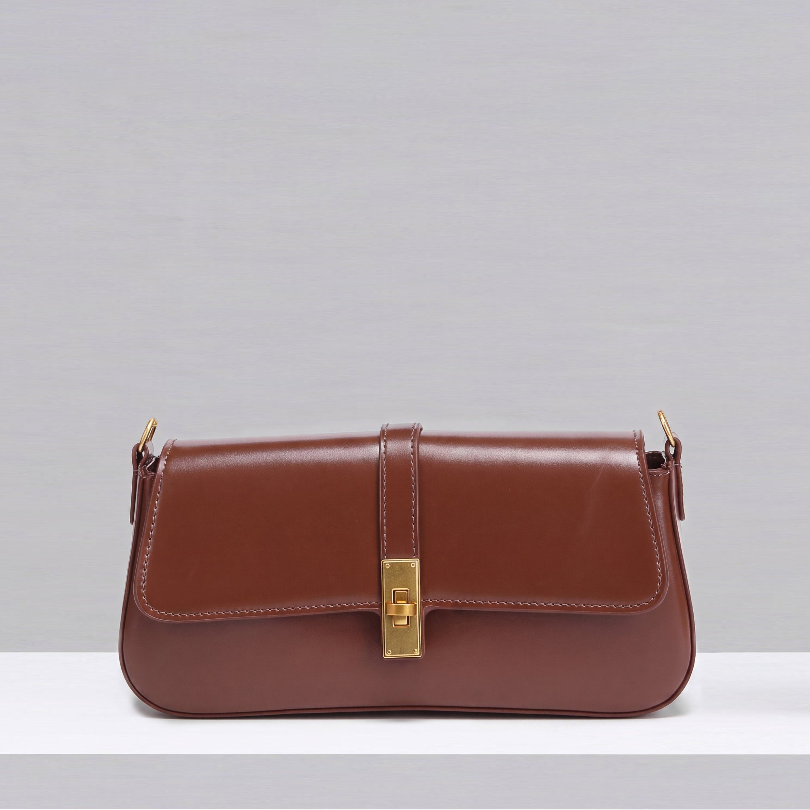 Aura Clutch Crossbody - Chestnut