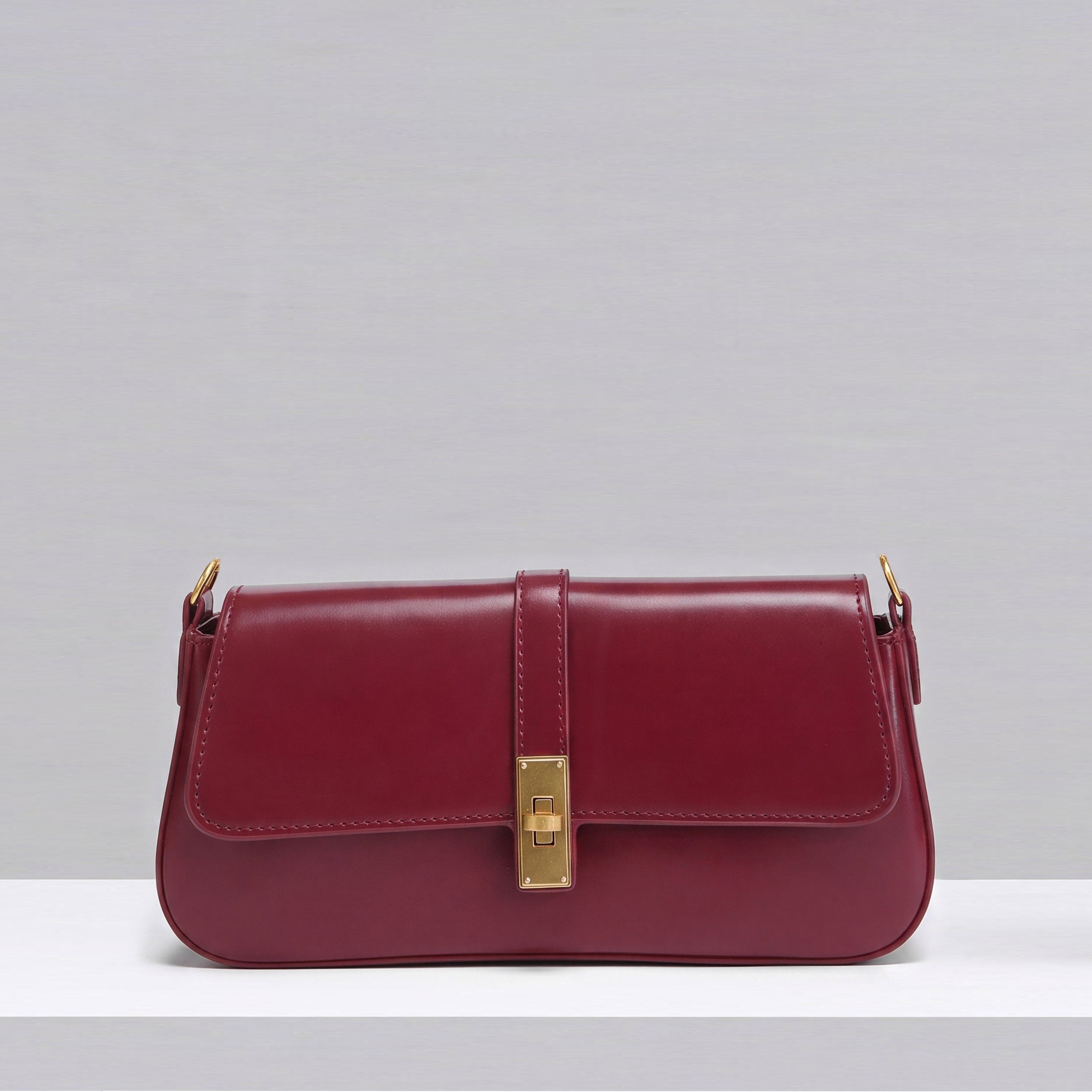 Aura Clutch Crossbody - Bordeaux