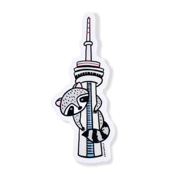 Raccoon & CN Tower Sticker