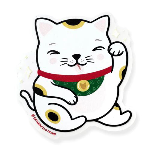 White Maneki Sticker