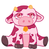 Strawberry Milk Cow Sticker