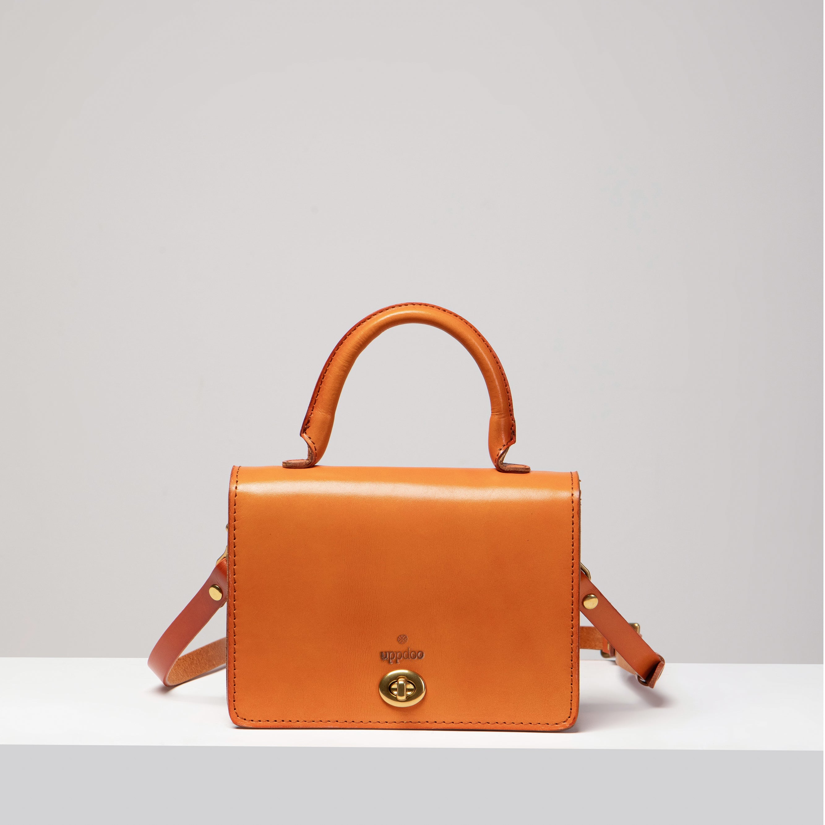 Turn-loc Mini Satchel - Tan