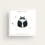 Sleepy Kitty (Tuxedo) Pin