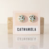 Catmamola Ceramics - Porcelain Stud Button Earrings (BabyBlue)