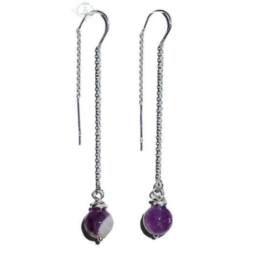 SkyGem Designs - Gemstone Drop Earrings (Amethyst)