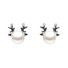 Camel Wang - Antler Pearl Studs Earrings (White)