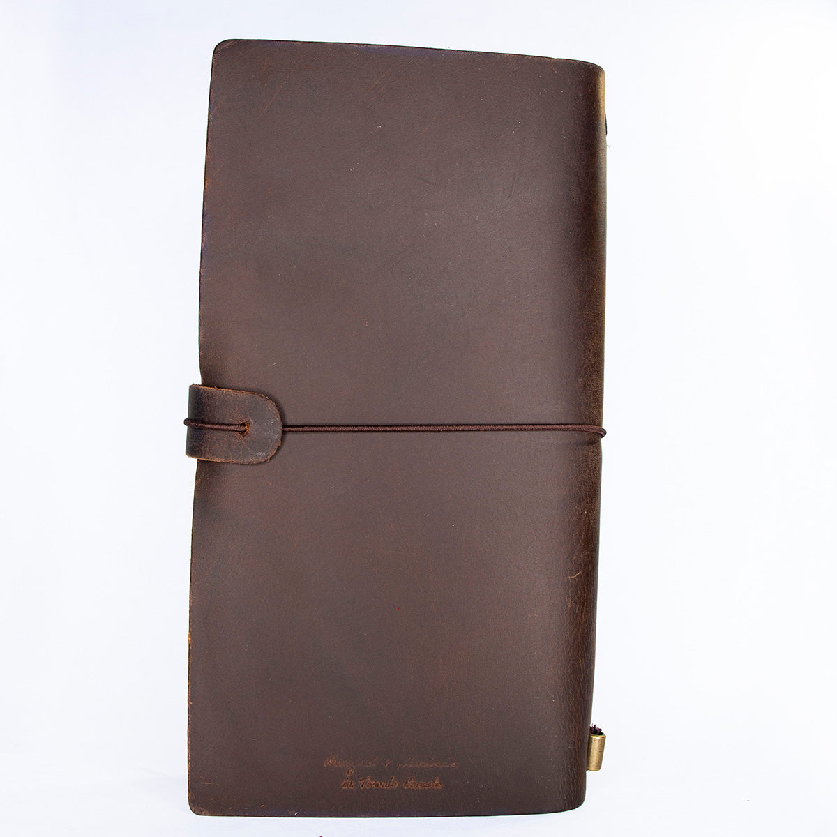 'Explore' Leather Bound Traveler's Notebook - Large  Chestnut
