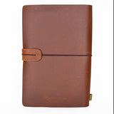 'Explore' Leather Bound Traveler's Notebook - Small Chestnut