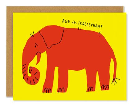 Birthday Age is Irrelephant Card