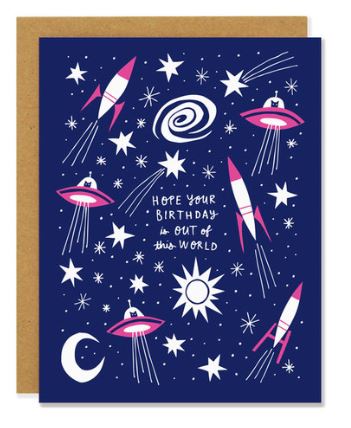Birthday Spaceships Card
