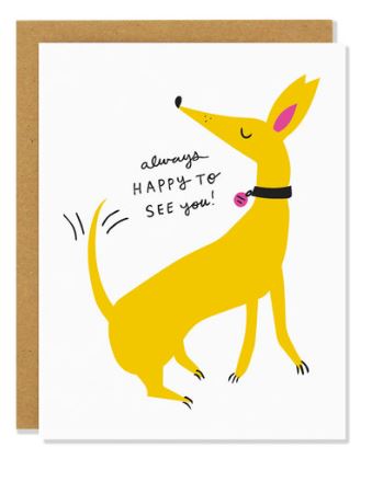 Love Waggy Tail Dog Card