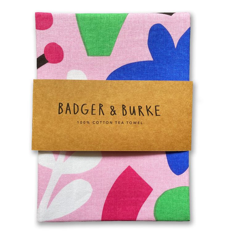 Badger + Burke - Cut Out Shapes Tea Towel