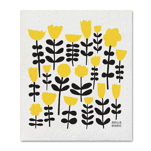 Badger + Burke - Yellow Flowers Sponge Cloth
