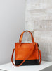 Carrée Two-Tone Small Tote - Caramel