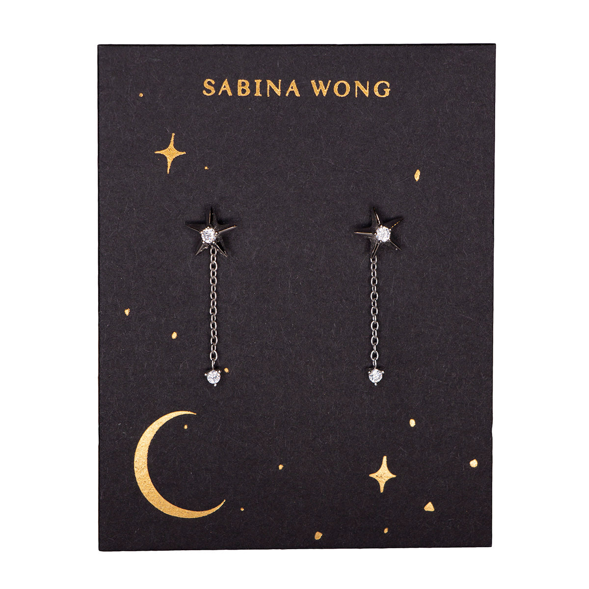 Star Silver Dangle Earrings