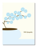 With Sympathy Flowers Card