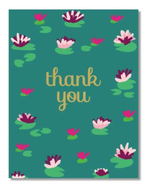 Thank You Water Lilies Card