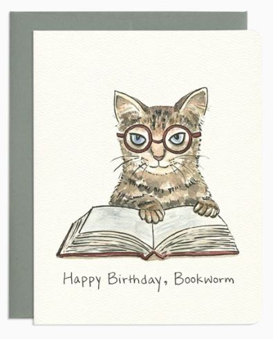 Bookworm Birthday Card
