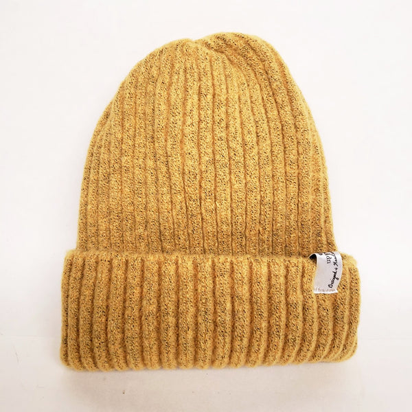 Uppdoo Studio - Wool Blended Beanie Toque Hat (Mustard)