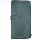 'Explore' Leather Bound Traveler's Notebook - Large Hunter Green