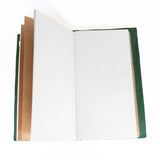 'Explore' Leather Bound Traveler's Notebook - Large Hunter Green