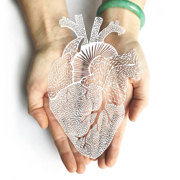 Light + Paper Studio - ANATOMICAL HEART PAPERCUTTING ARTWORK