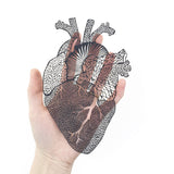 Anatomical Heart (black) Papercut Art