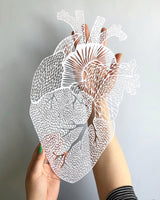 Anatomical Heart (white) Papercut Art