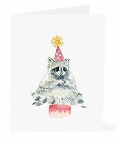 Jo Lee - Birthday Raccoon Card