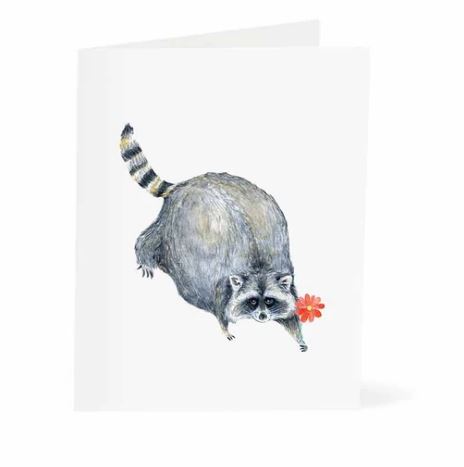 Jo Lee - Raccoon Flower Card