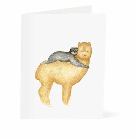 Jo Lee - Sloth & Llama Hug Card