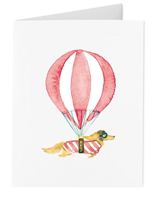 Jo Lee - Hot Air Balloon Dog Card