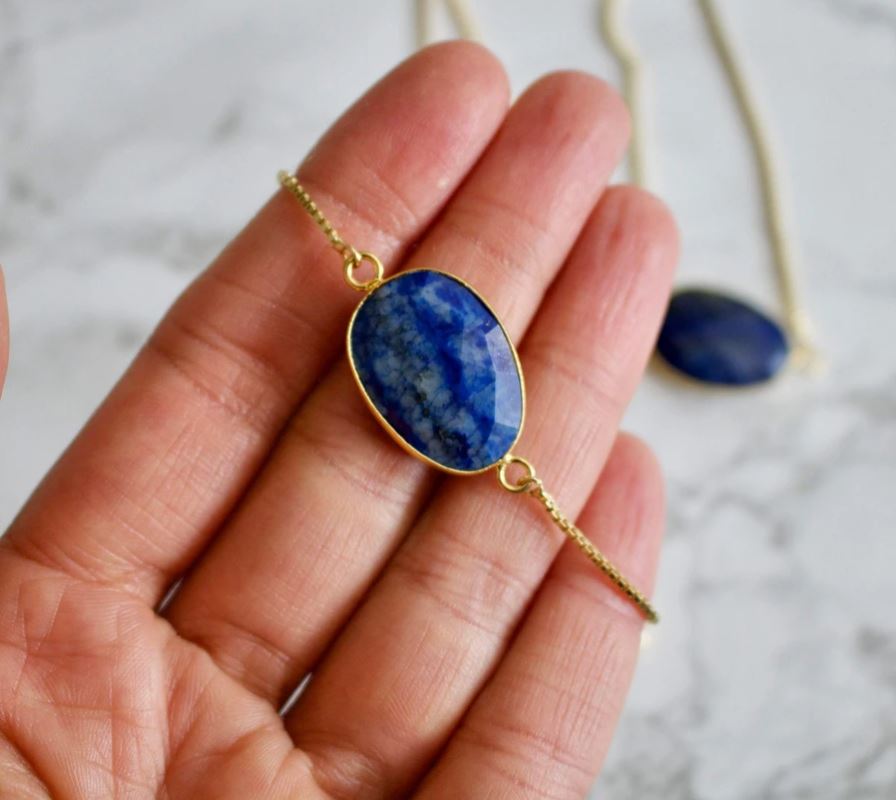 Lapis Lazuli Adjustable Bracelet